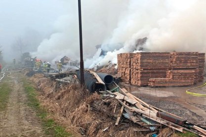 Ogromny pożar tartaku w Hadlach Szklarskich