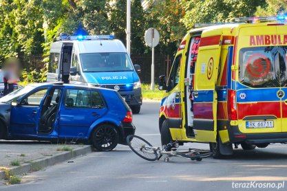Potrącenie rowerzysty w Krośnie