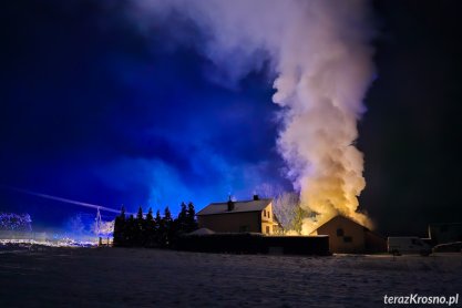 Pożar budynku gospodarczego w Bóbrce