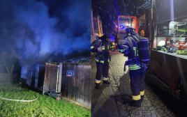 Pożar budynku gospodarczego w Kołaczycach