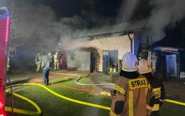 Pożar budynku gospodarczego w Nawsie Kołaczyckie