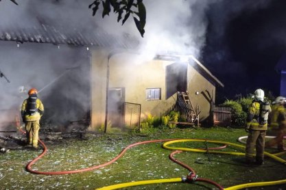 Pożar budynku gospodarczego w Sieklówce