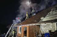 Pożar budynku w Bieździadka Góry