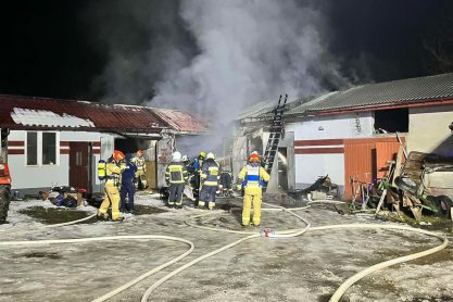 Pożar budynku w Osobnicy