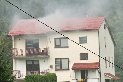 Pożar domu w Węglówce