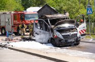 Pożar samochodu w Tarnowcu