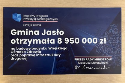 Prawie 9 mln dla Gminy Jasło