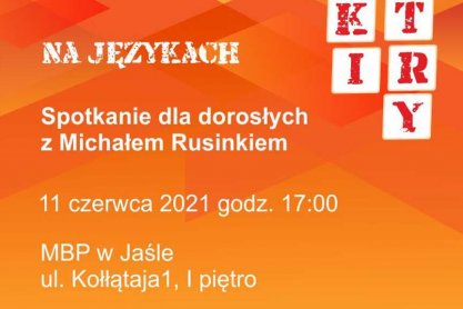 Spotkanie z Michałem Rusinkiem w Miejskiej Bibliotece Publicznej w Jaśle