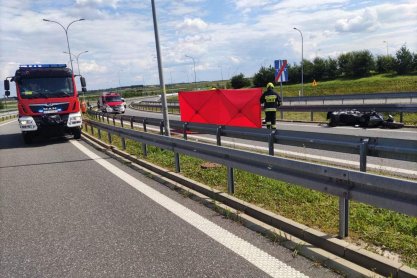 Tragiczny wypadek na A4, nie żyje motocyklista