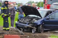 Uderzyła w betonowy przepust