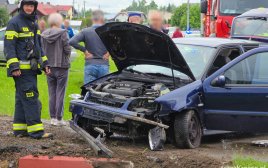 Uderzyła w betonowy przepust