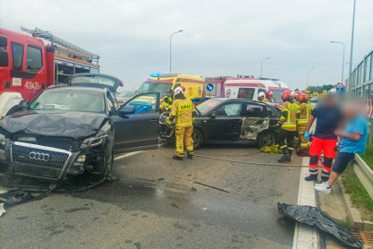 Wypadek na obwodnicy Brzozowa