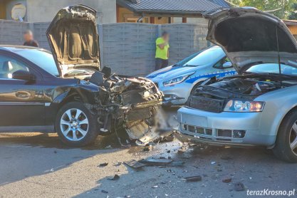 Wypadek w Jedliczu, zderzenie dwóch samochodów