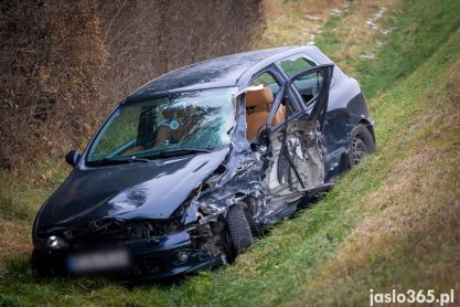 Wypadek w Szebniach na DK28