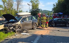 Wypadek w Tylawie. Trzy osoby poszkodowane