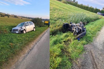 Wypadek w Woli Cieklińskiej. Dwie osoby poszkodowane