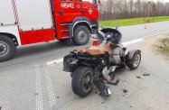 Wypadek w Woli Cieklińskiej. Ranny kierowca motocykla