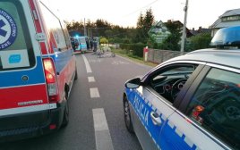 Wypadek z udziałem dwóch rowerzystów