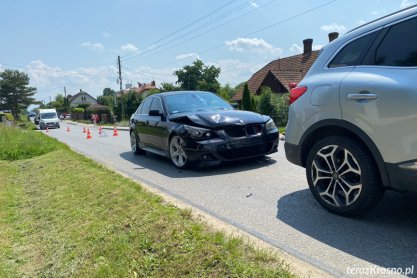 Zderzenie BMW z renault w Łężanach