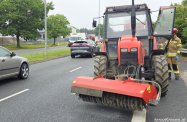 Zderzenie ciągnika rolniczego z samochodem dostawczym w Krośnie
