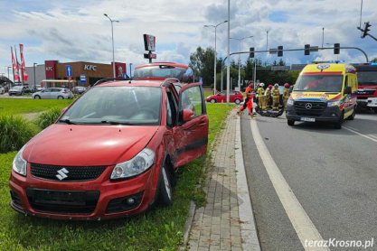 Zderzenie dwóch samochodów na Bieszczadzkiej