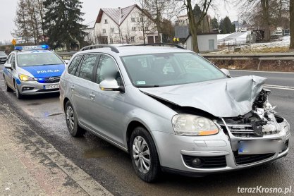 Zderzenie dwóch samochodów w Moderówce