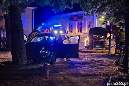 Zderzenie dwóch samochodów w Osieku Jasielskim