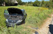 Zderzenie dwóch samochodów w Bieździedzy