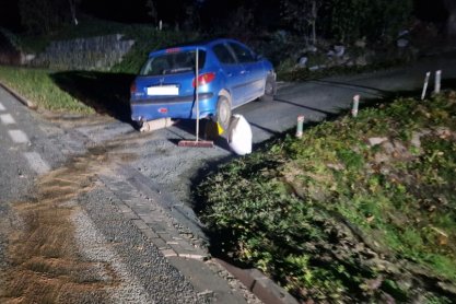 Zderzenie dwóch samochodów w Skołyszynie