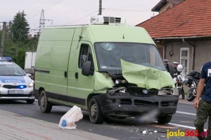 Zderzenie na Bieszczadzkiej w Jaśle