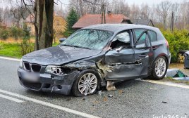 Zderzenie trzech samochodów w Zarzeczu