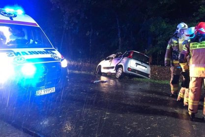 Zginął mężczyzna. Drzewo przewróciło się na samochód