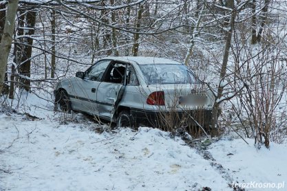 Zjechał z drogi i uderzył w drzewo