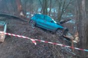 Wypadek osobówki w Żółkowie