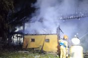 Pożar budynku gospodarczego w Sieklówce