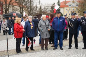 Karol Nawrocki na rynku w Jaśle