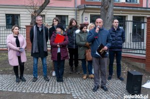 Konferencja prasowa przy I LO w Jaśle