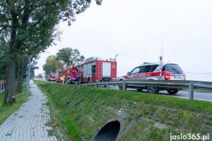 Pożar budynku w Szebniach